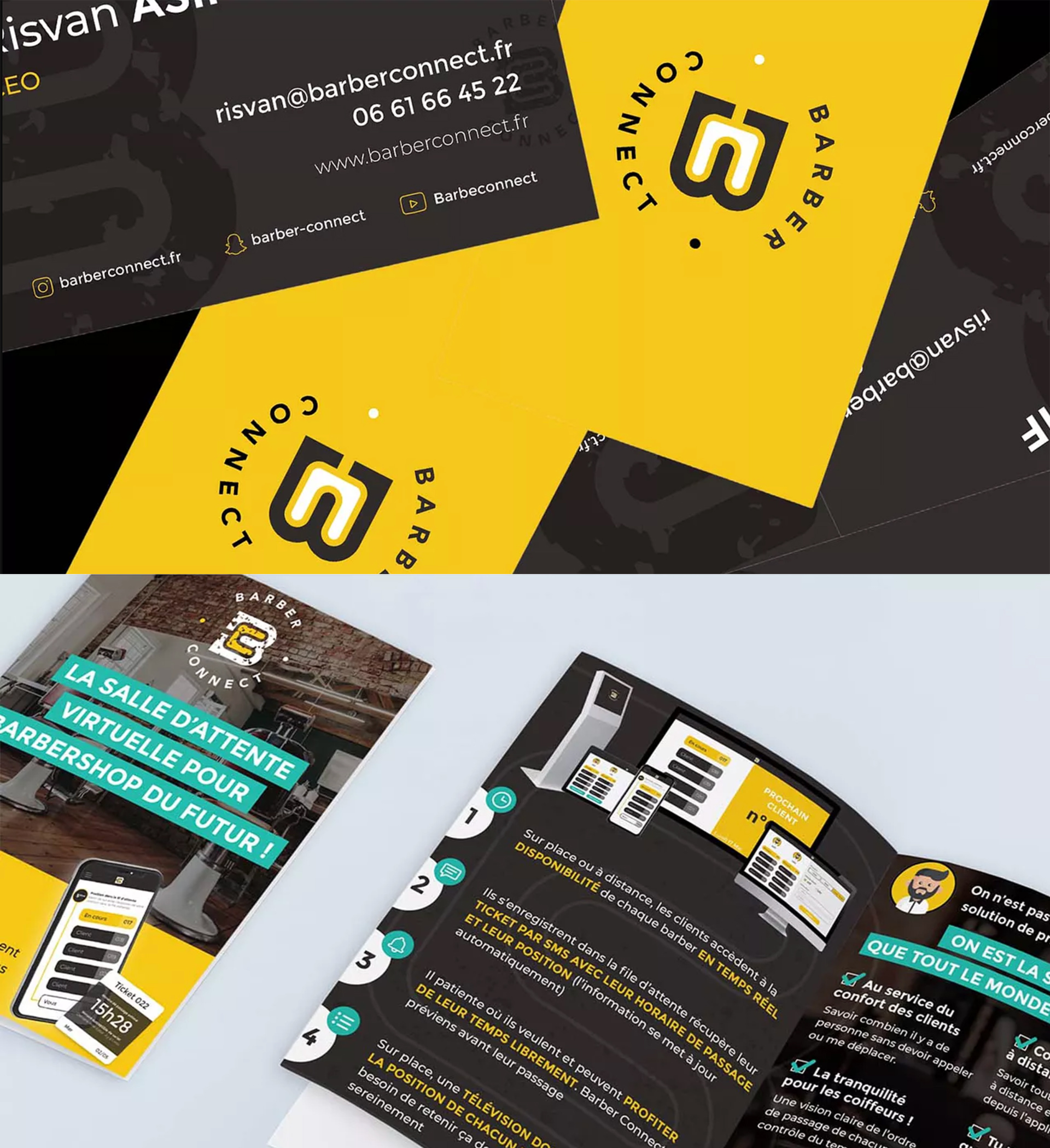 Carte et livret pour Barber Connect