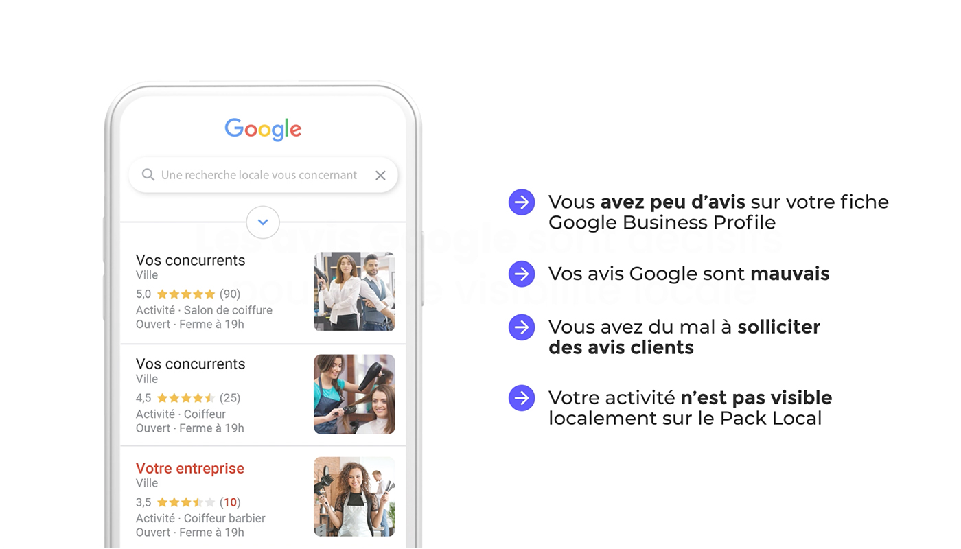 Recherche google descriptif des problèmes