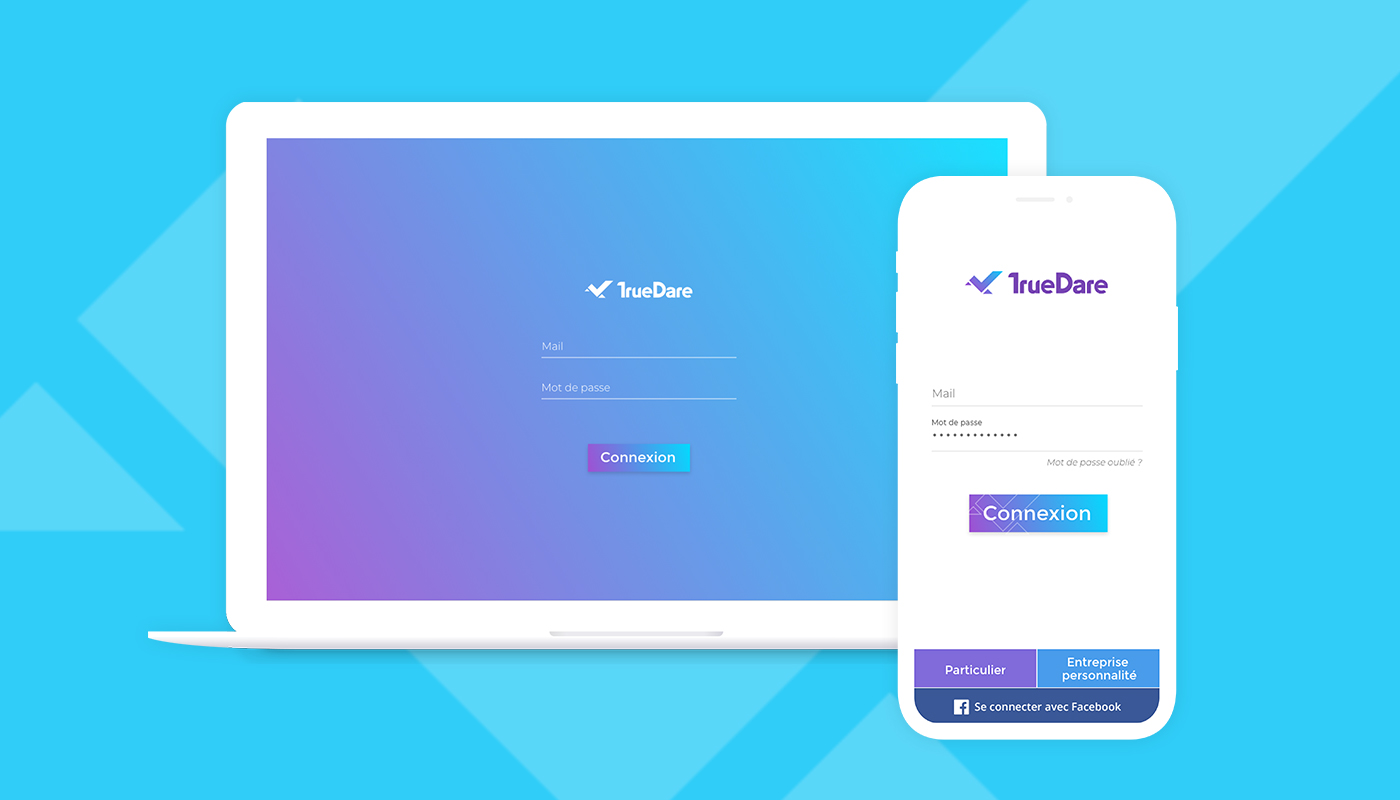 Espace connexion mobile et desktop admin